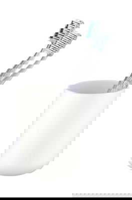 Suport pentru periute si pasta de dinti, Wenko, Brasil White, 7.3 x 10.3 cm, plastic, alb