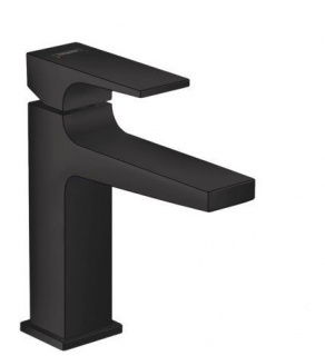 Baterie lavoar Hansgrohe Metropol 110 cu ventil push-open, negru mat