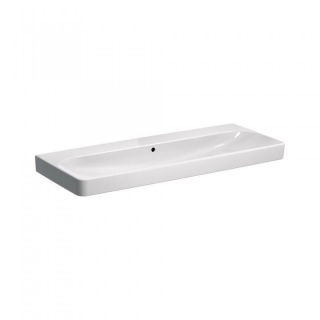 Lavoar Geberit Smyle Square suspendat 120x48xH16,5 cm fara orificiu de baterie