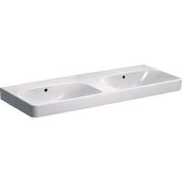 Lavoar dublu Geberit Smyle Square 120x48xH16,5 cm fara orificiu baterie