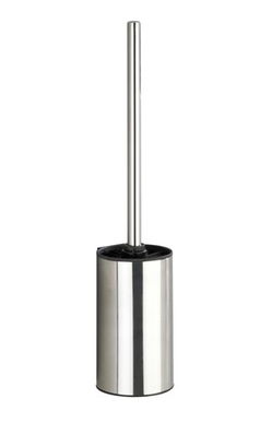 Perie de toaleta cu suport autoadeziv, Wenko, Detroit Turbo-Loc®, 8.5 x 40 x 9 cm, inox