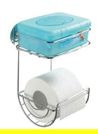 Suport pentru hartie igienica, Wenko, Turbo-Loc®, 16.5 x 24.5 x 14 cm, inox