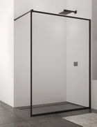 Cabina dus Walk-in SanSwiss Easy Loft 79 profil negru 100xH200 cm