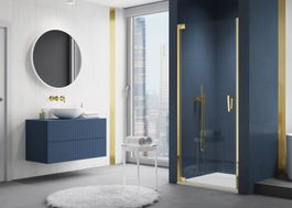 Usa de nisa batanta SanSwiss Cadura stanga 90xH200 cm profil auriu