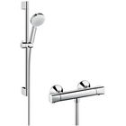 Baterie dus termostata Hansgrohe Ecostat cu set dus Crometta 100 Vario