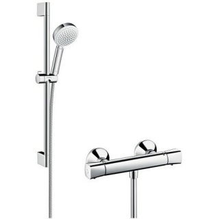 Baterie dus termostata Hansgrohe Ecostat cu set dus Crometta 100 Vario