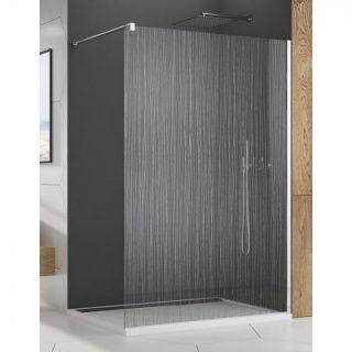 Cabina dus Walk-in SanSwiss Easy STR4P 100xH200 cm Water Threads
