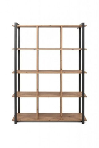 Biblioteca, Finori, Denver 31, 107 x145 x 39 cm, PAL/MDF, stejar/antracit