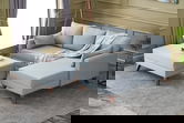 Coltar extensibil pe stanga Bella Mini Kose, Balcab Home, 205x140x85 cm, lemn, maro