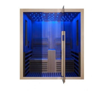 Sauna Sanotechnik Carbon 2 brad canadian 180x150xH195 cm LED Starlight