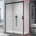 Perete lateral SanSwiss Cadura CAST 110 x H200 cm profil negru mat