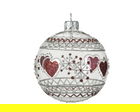 Glob Folkloristic border, Decoris, Ø8 cm, sticla, transparent