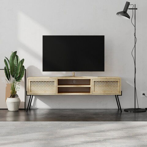 Comoda TV Naïve, Decotie, 143x35.6x50.7 cm, PAL melaminat, oak