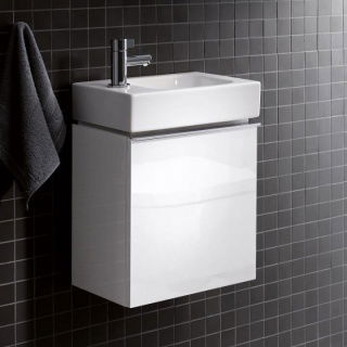 Set PROMO Geberit Icon baza lavoar R si lavoar L 38x28xH56 cm alb lucios