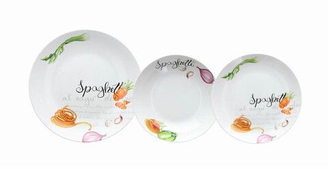 Serviciu de masa, 18 piese, Tognana, Madison Pasta Time, portelan, multicolor