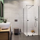 Cabina dus Radaway Furo Black Kdj RH 90x80xH200 cm, dreapta