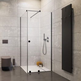 Cabina dus Radaway Furo Black Kdj RH 90x90xH200 cm, dreapta