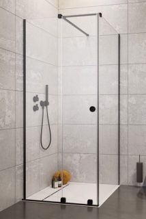 Cabina dus Radaway Furo Black Kdj RH 100x120xH200 cm, stanga