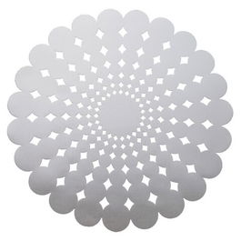 Suport farfurie Glamour Dot, Ambition, 38x38 cm, PVC, argintiu