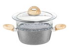 Oala pentru gatit la aburi Kenya, Ambition, invelis stone effect, 20 cm, aluminiu forjat