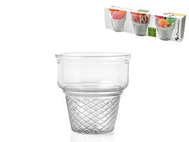 Set 3 pahare Cornet, Pasabahce, 245 ml, sticla, transparent