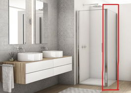 Perete lateral fix SanSwiss Divera 80xH200 cm
