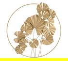 Decoratiune de perete 3D Gloty-B, Mauro Ferretti, 59x62.7 cm, fier, auriu