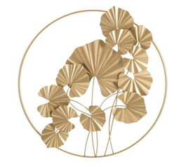 Decoratiune de perete 3D Gloty-B, Mauro Ferretti, 59x62.7 cm, fier, auriu