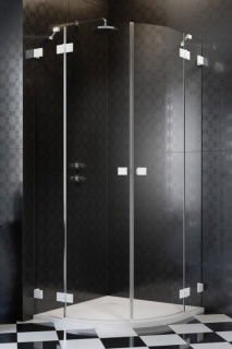 Cabina de dus semirotunda Radaway Essenza Pro White PDD 90x100xH200 cm