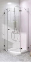 Cabina dus pentagonala Radaway Essenza Pro PTJ 100x100 cm, usa stanga