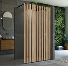 Cabina dus Walk-in SanSwiss Easy Japan STR4P 80xH200 cm, profil negru mat