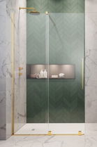 Cabina dus Walk-In Radaway Furo Gold 80xH200 cm, stanga