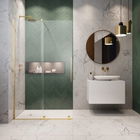 Cabina dus Walk-In Radaway Furo Gold 110xH200 cm, dreapta