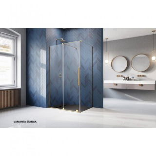 Cabina dus Radaway Furo Gold KDJ 130x100xH200 cm, stanga