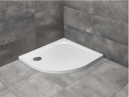 Cadita dus asimetrica Radaway Delos E 90x80xH4.5cm, dreapta