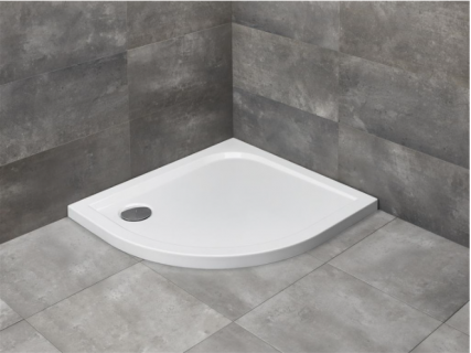 Cadita dus asimetrica Radaway Delos E 90x80xH4.5cm, dreapta
