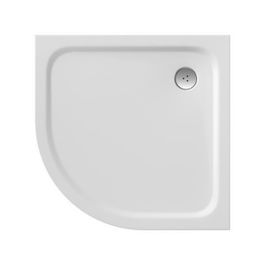 Cadita dus semirotunda Ravak Elipso Pro Chrome 90x90xH3 cm, marmura sintetica