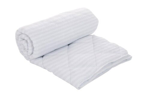 Pilota Alcam Damasc White Line 200x220 cm, umplutura lana, 300 g/mp