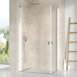 Cabina de dus Ravak Chrome 80x100xH195 cm, profil alb