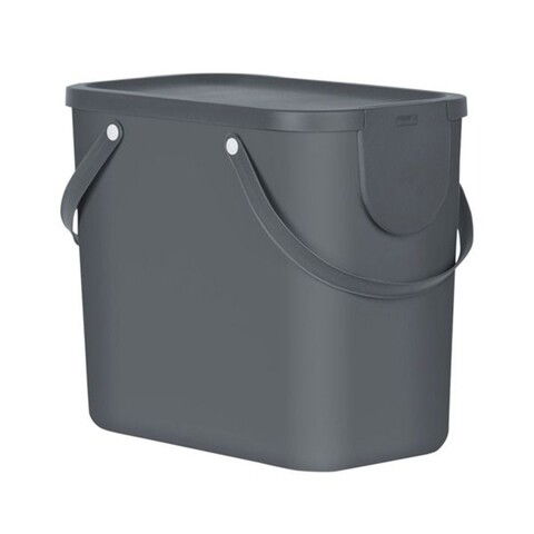 Cos pentru colectare selectiva Albula, Rotho, 25 L, plastic, antracit