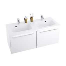 Baza lavoar dublu Ravak Chrome 120x49xH47 cm, alb