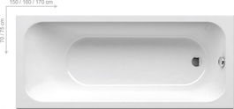 Cada Ravak Chrome 160x70xH44 cm