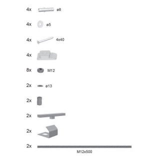 Kit instalare panou frontal cada Ravak Chrome
