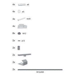 Kit instalare panou frontal cada Ravak Chrome
