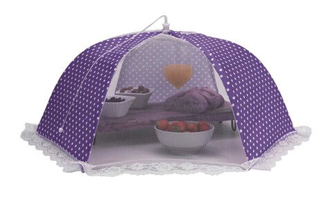 Capac pentru acoperirea alimentelor Squares, Ø45 cm, poliester, mov