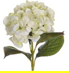 Floare artificiala Hydrangea, H65 cm, polivinil, alb