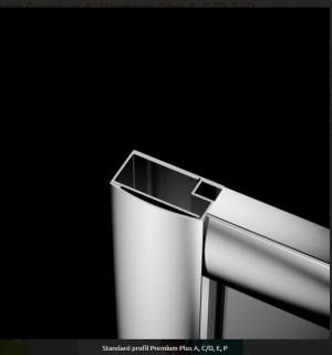 Profil de extensie parte fixa U+ 2 cm Radaway Premium Plus A, E, C, D, P, DWJ