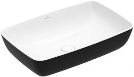 Lavoar Villeroy & Boch Artis 58x38xH13cm, negru, fara orificiu baterie si preaplin