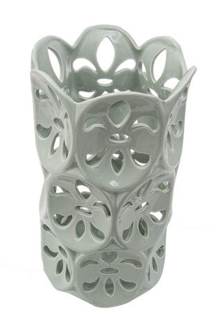Vaza Petal, Mauro Ferretti, Ø 14x25.5 cm, portelan, gri