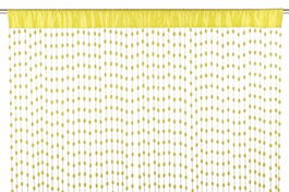 Perdea din snur Little Balls, Bizzotto, 140x280 cm, galben